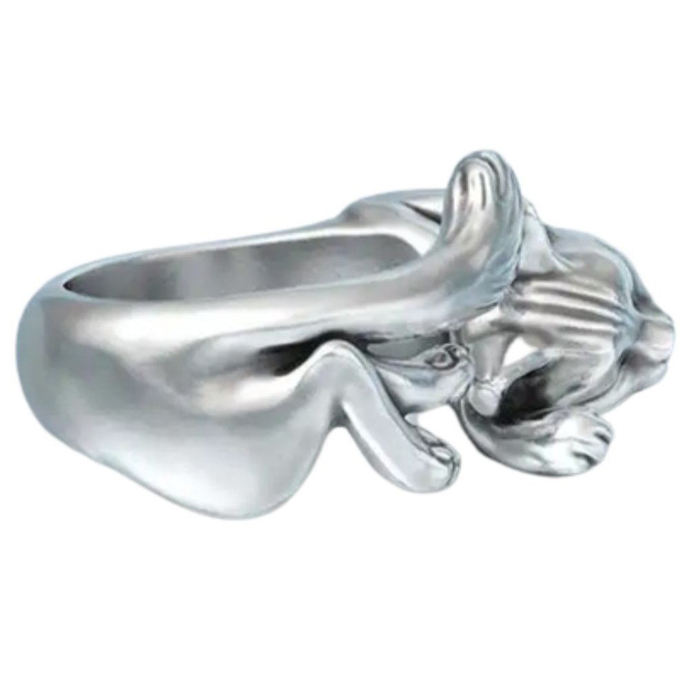 Adjustable Art Deco Cat Ring 😻 - Picture 4 of 4